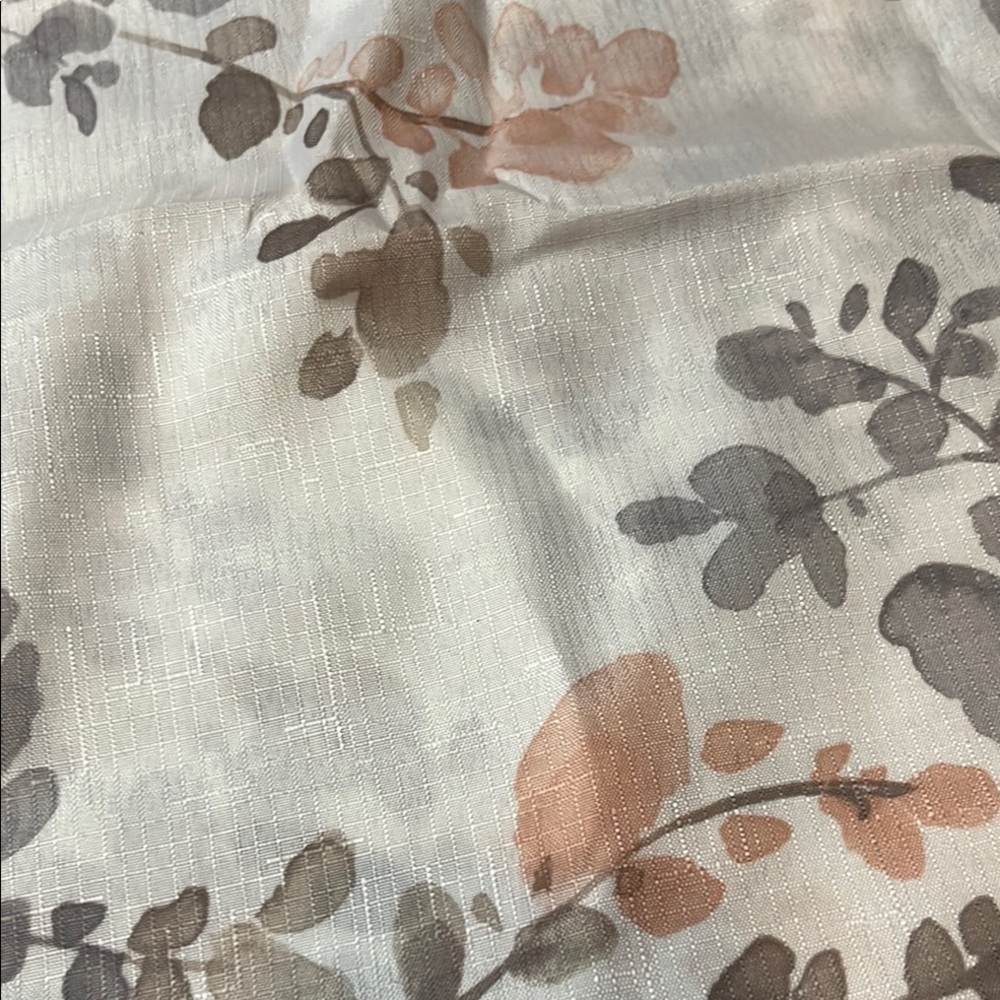 Brown and Gray Botanical Shower Curtain
